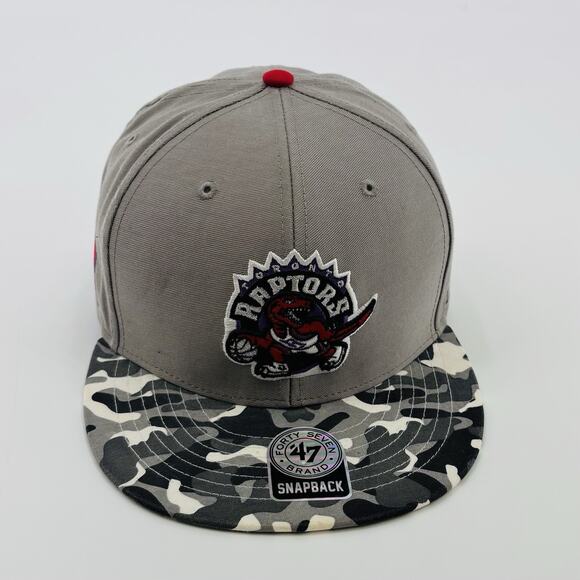 Toronto Raptors Snapback Hat Cap Blockhead Gray/ Camo Hardwood Classics New Era - Picture 1 of 8